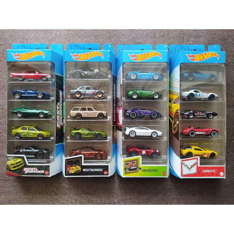 Hot Wheels 5 Pack ( Fast & Furious / Nightburnerz / Legends / Design