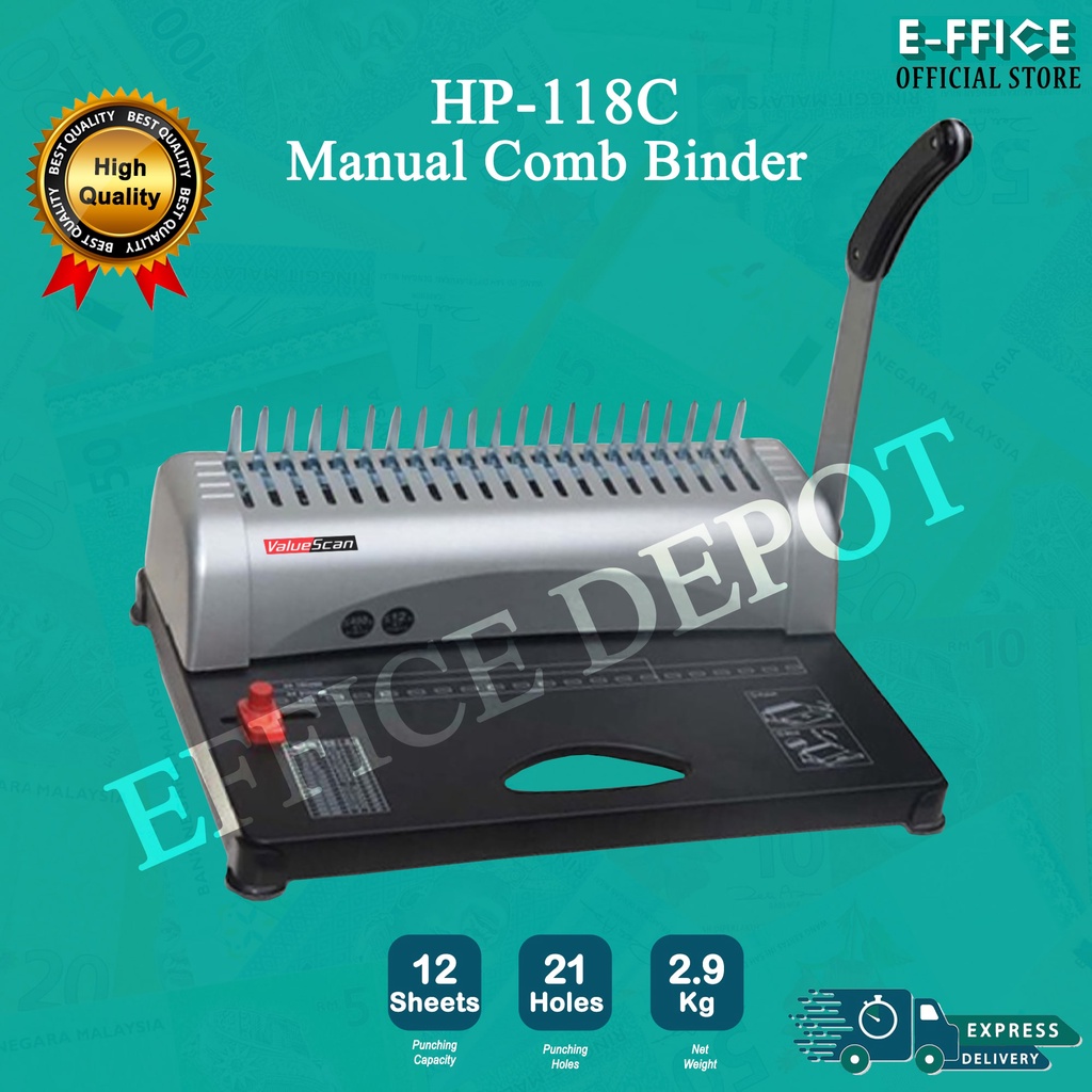 Effice Depot HP118C COMB BINDING MACHINE Shopee Malaysia