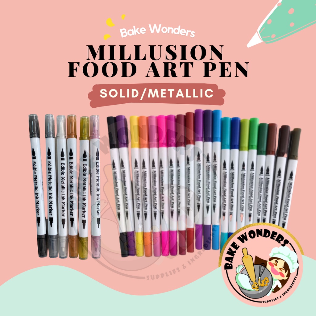 Millusion Food Art Pen/Edible Pen Cake Writing/ Food Pen/ Edible Ink