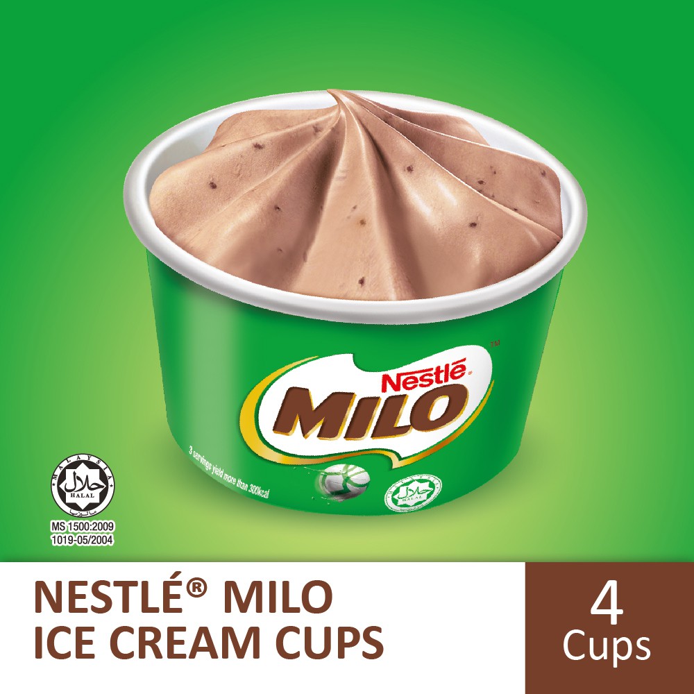 Nestlé MILO Ice Cream Cup ( 4 Cups, 105ml Each ) Shopee Malaysia