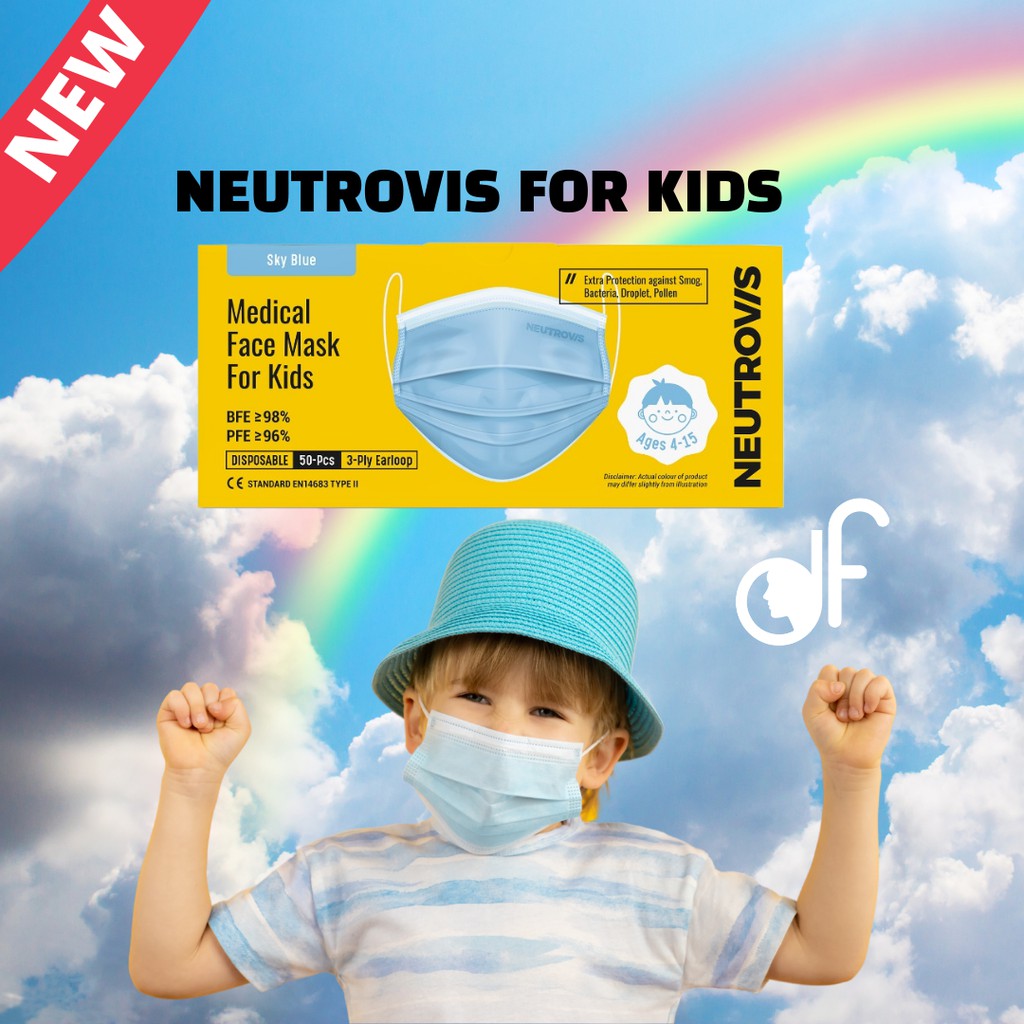 Neutrovis 3 Ply Ear Loop Kids Medical Face Mask / Kid Medic Medical