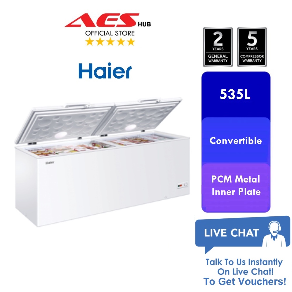 Haier Chest Freezer 535L Peti Freezer Murah Deep Freezer Peti Sejuk