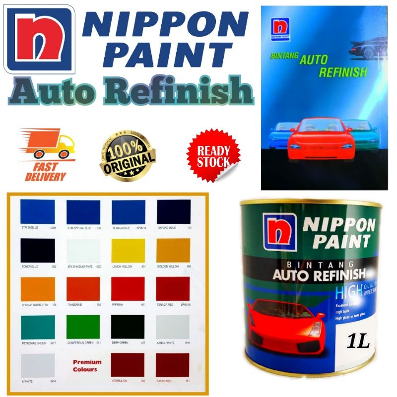 Nippon Paint Autocolour Automotive Refinish 1L Car Paint / Cat Kereta