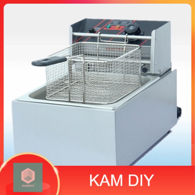 (Malaysia 3pin plug) 6L commercial stainless Steel single tank electric deep fryer 1 basket