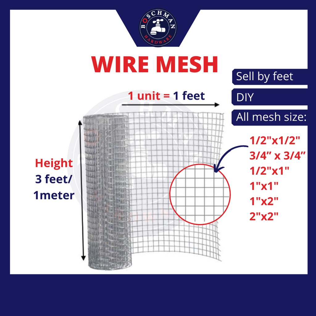 [Sell by feet] TAHAN Galvanised Welded Wire Mesh Wire Netting Metal