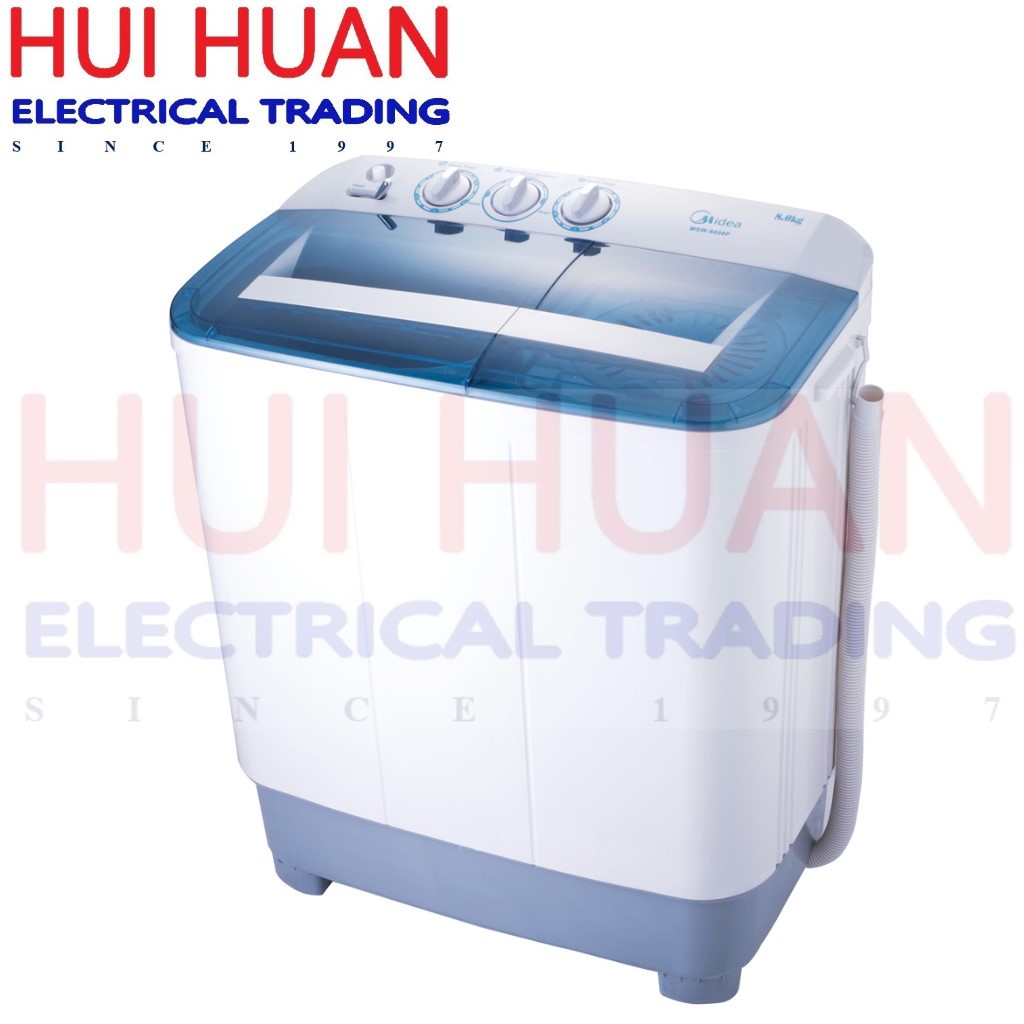 Midea Semi Auto Washing Machine MSW8008P 8KG Shopee Malaysia