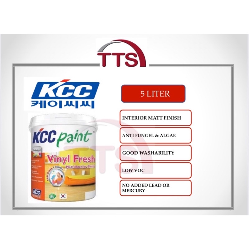 KCC VINYL FRESH (Matt) 5LT ( Interior Paint) Shopee Malaysia