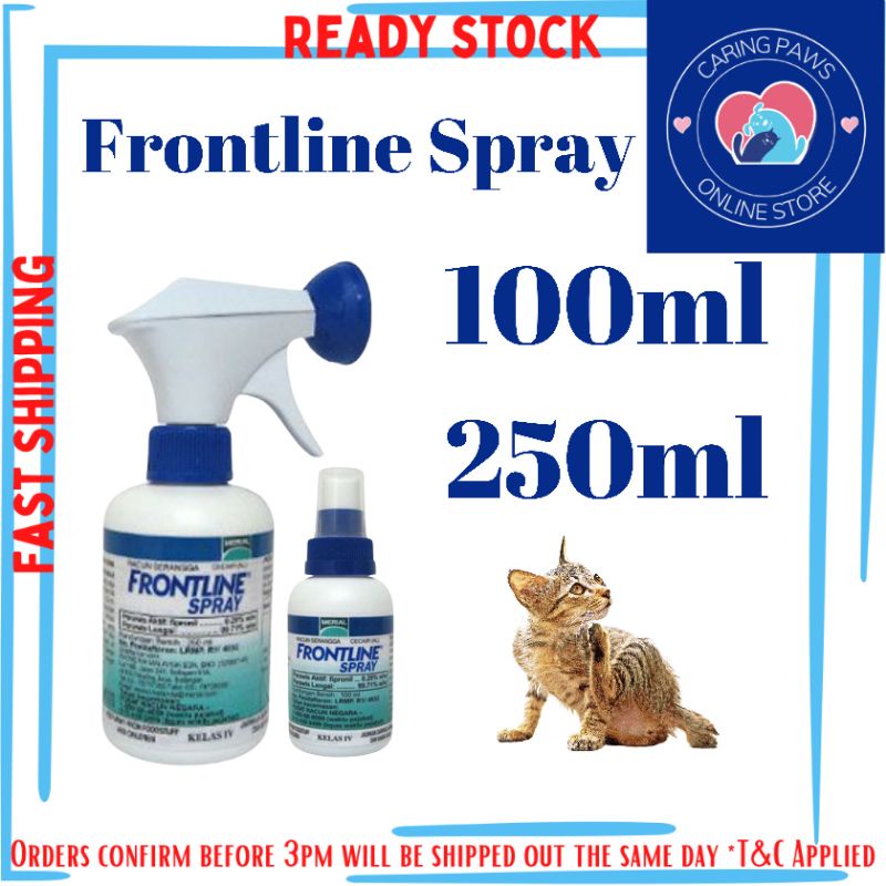 FRONTLINE Flea & Tick Spray for Cats & Dogs (100ml/250ml) Shopee