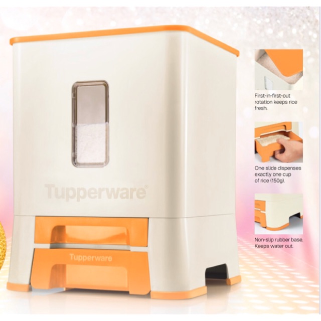 Tupperware Ricesmart Smart Rice Dispenser 10.5kg Lifetime Warranty