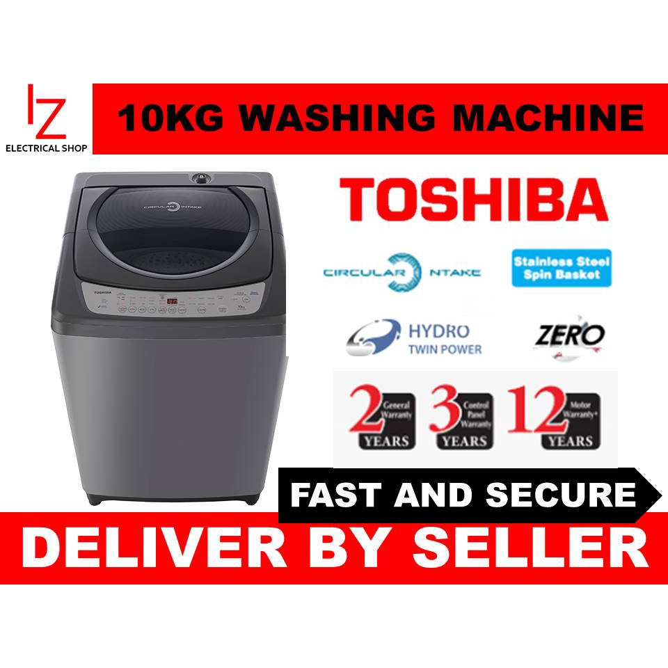 TOSHIBA TOP LOAD 10KG WASHING MACHINE AWH1100GM(SM)/KL/SELANGOR AREA