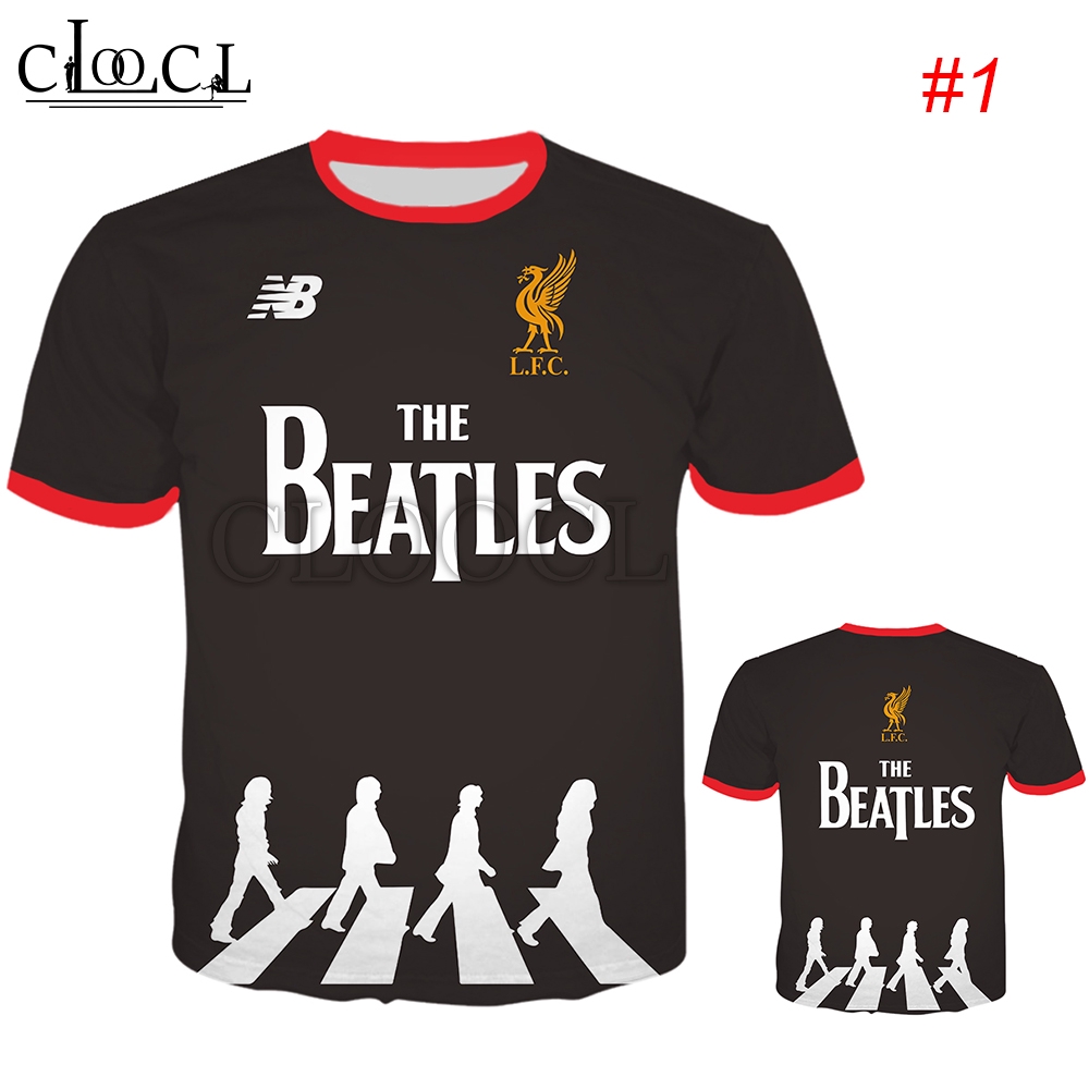 HX Liverpool Jersey The Beatles 3D Print Men Women T Shirt Graphic Tees