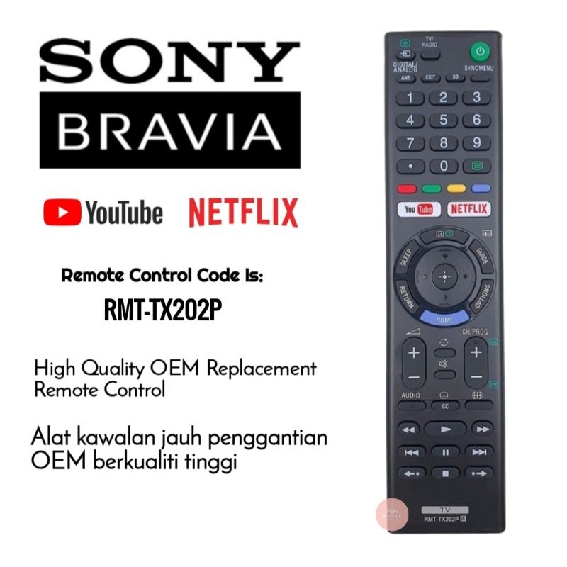 Sony Bravia Flat Panel Smart Led TV Remote Control with YouTube NETEFlX