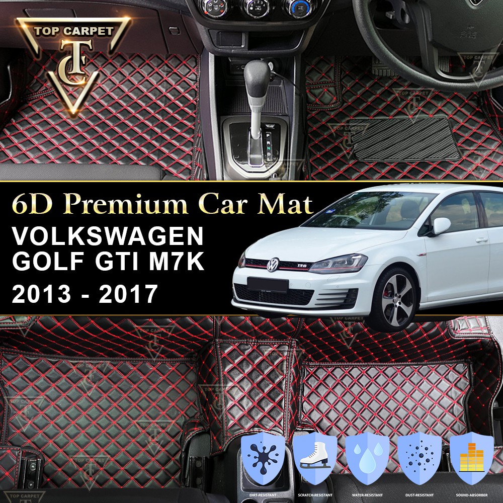 VOLKSWAGEN GOLF GTI MK7 ( 2013 2017 ) VIP 6D CAR CARPET PU LEATHER