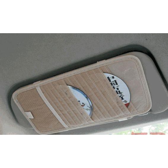 Car Sun Visor Cd Holder Vcd Dvd Cars Card Organizer Interior Holder