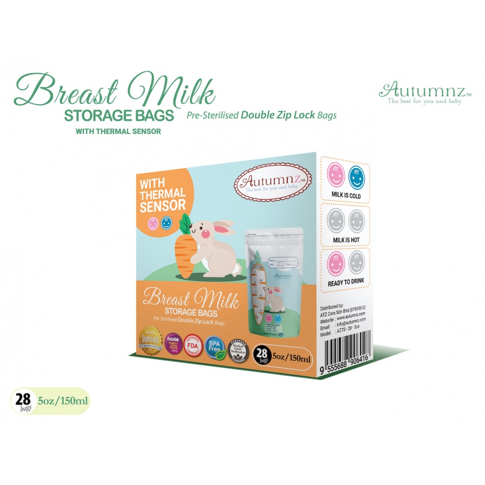 Autumnz breast milk thermal storage bag 28 (assorted) Shopee Malaysia