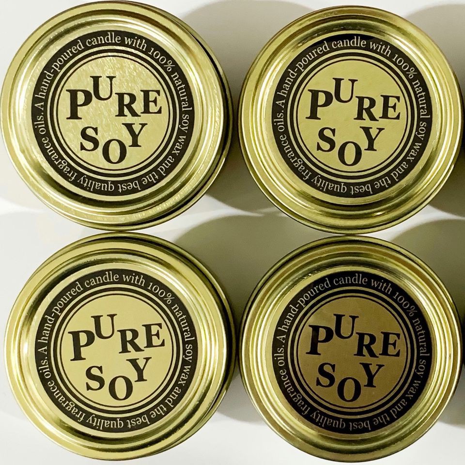 Haneul Candle Co 30g Soy Wax Candle Travel Set (4 Gold Metal Tins