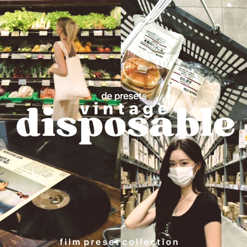 Vintage Disposable mobile IOS & Android Lightroom Preset Shopee