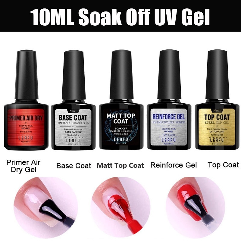 10ML Professional Base Top Coat Matt Coat Reinforce Gel Nail Art UV Gel
