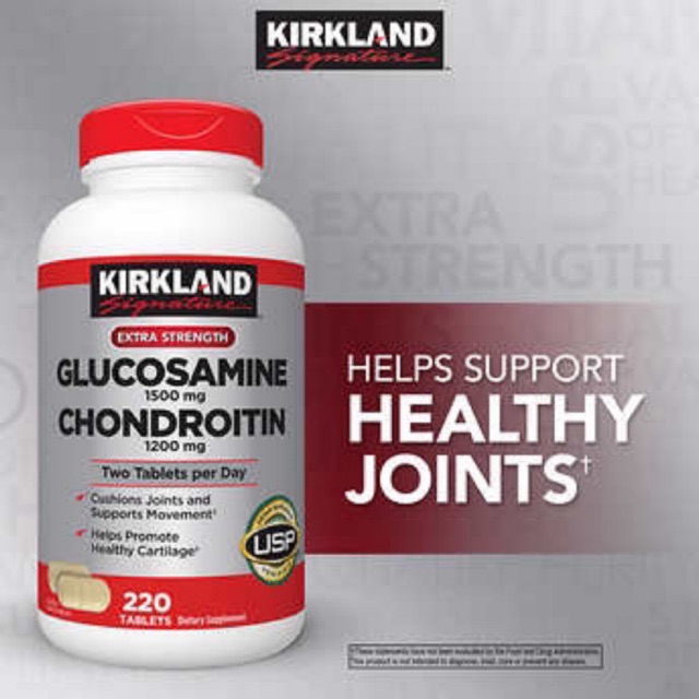 Kirkland Signature Glucosamine & Chondroitin Extra Strength 220 Tablets