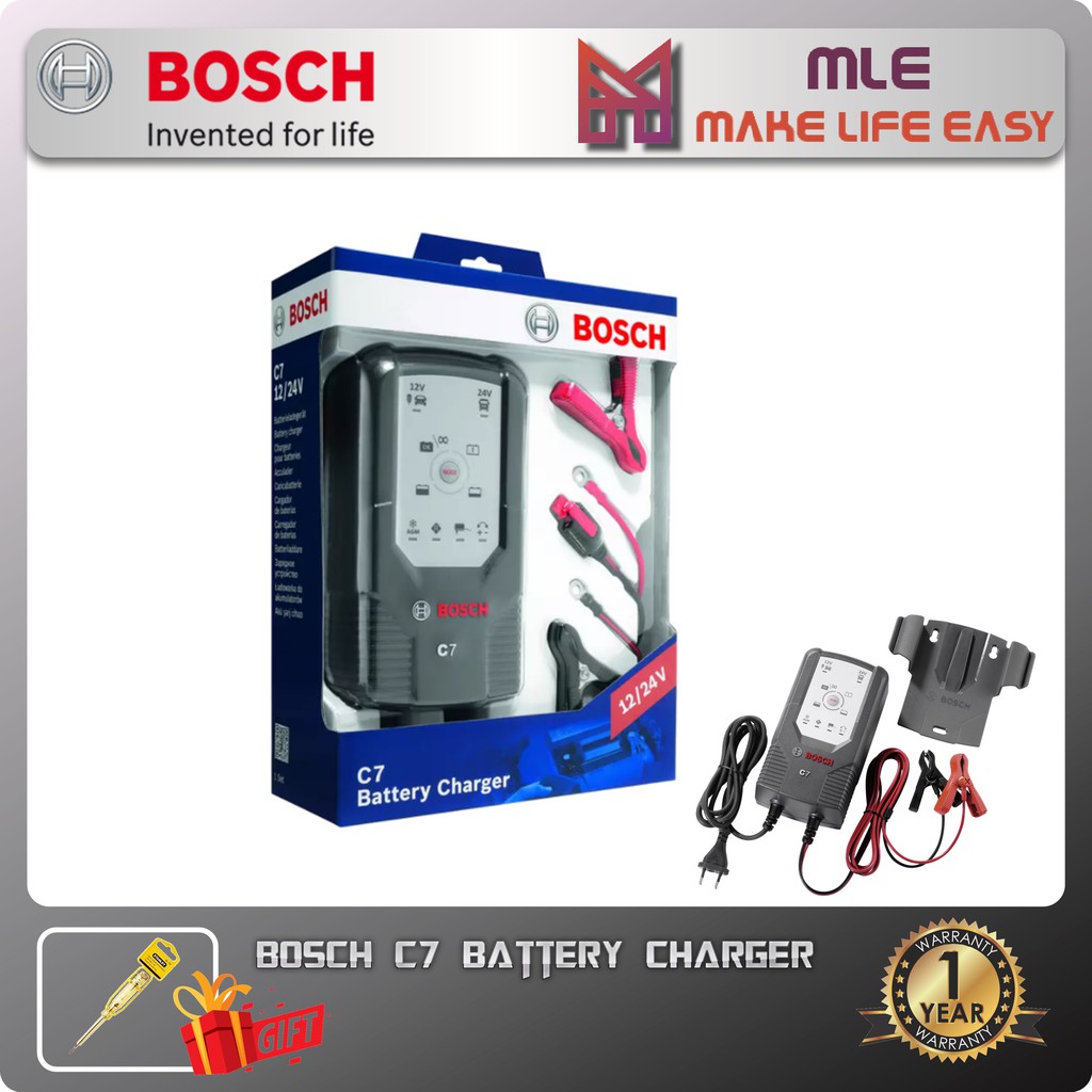 BOSCH AA C7 Fully Automatic Mode 6 12V/24V LeadAcid Battery Charger