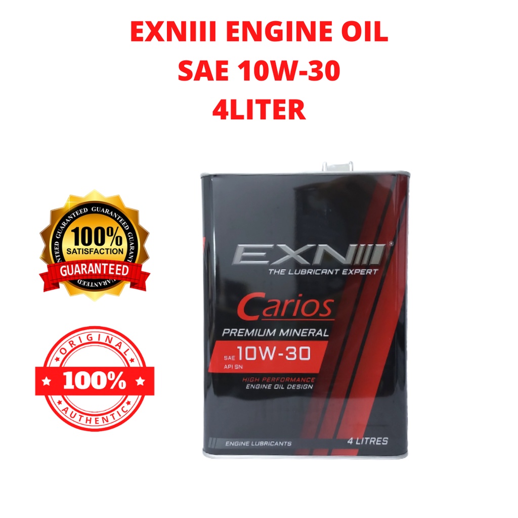 100 ORIGINAL EXN ENGINE OIL CARIOS PREMIUM MINERAL SAE10W30 4LITER