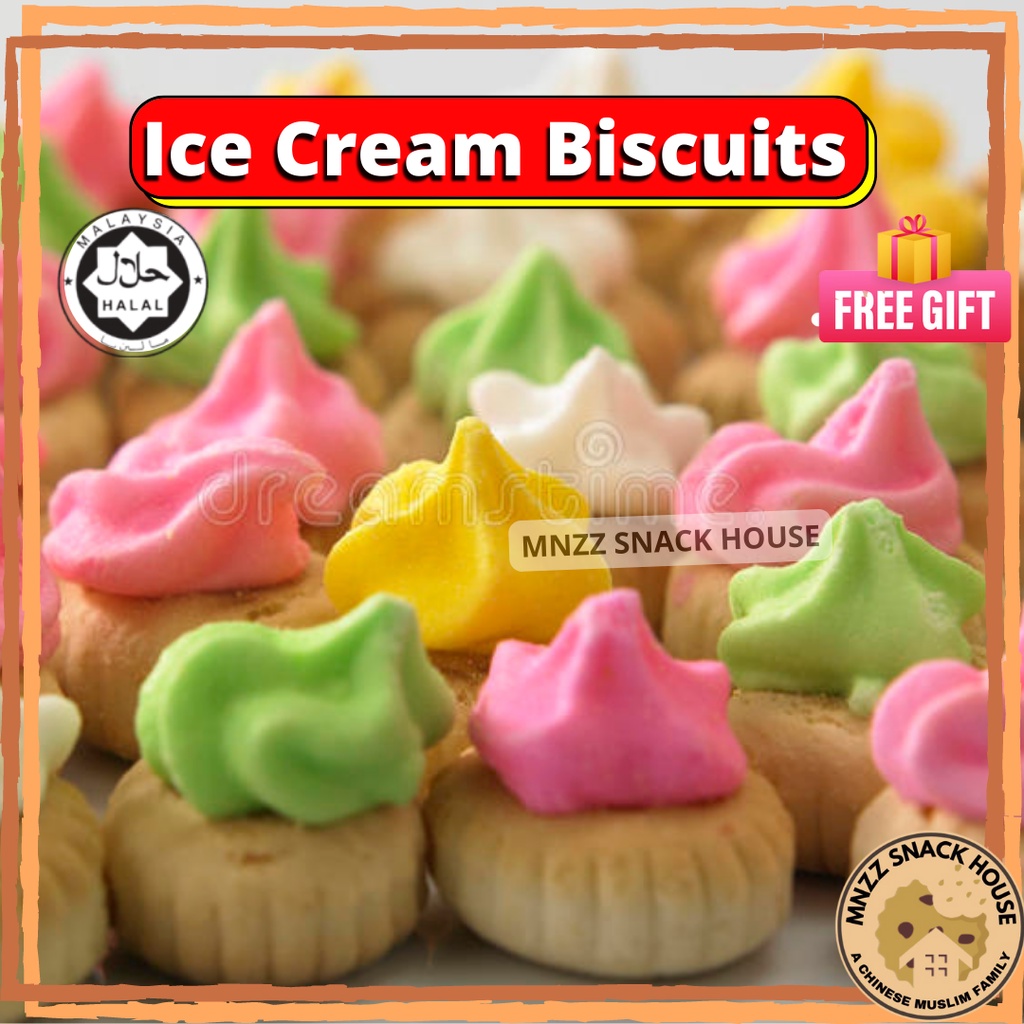 [BUY 5 FREE 1] Halal Ice Cream Biscuits Ice Gems Pelangi
