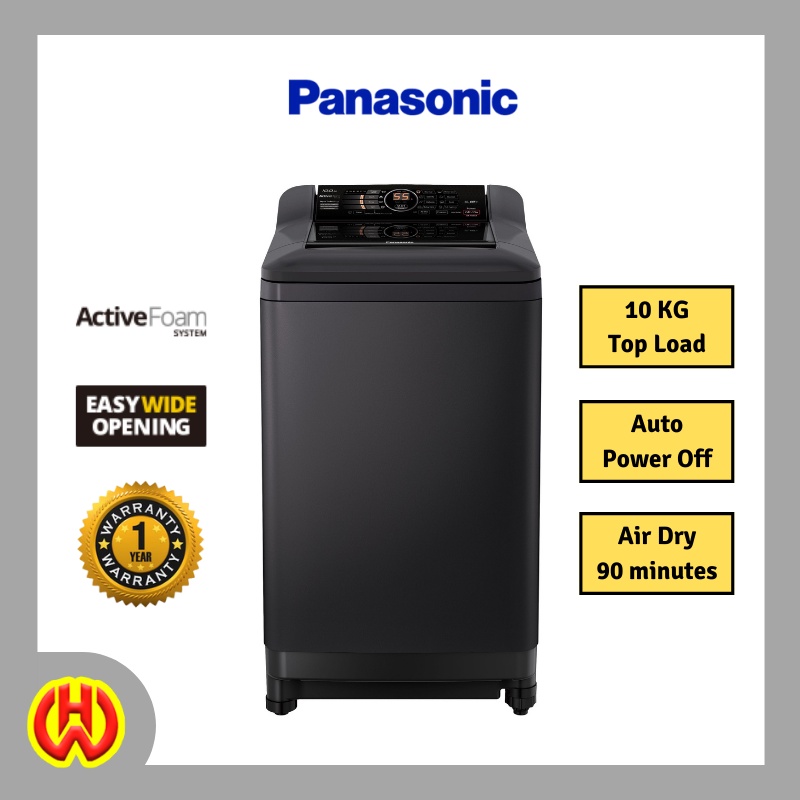 Panasonic Washing Machine (10KG) ActiveFoam System Top Load Washer NA