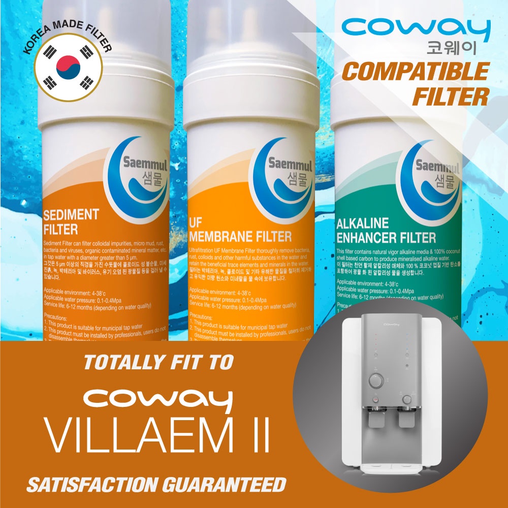 KOREA HALAL COMPATIBLE WATER FILTER FOR COWAY VILLAEM 2 / HARRY 10" I