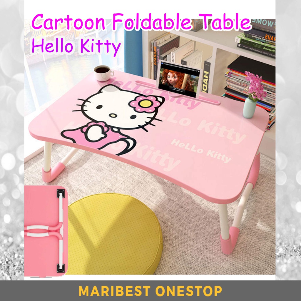 Cartoon Hello Kitty Folding Table Laptop ipad Stand Study Table Desk