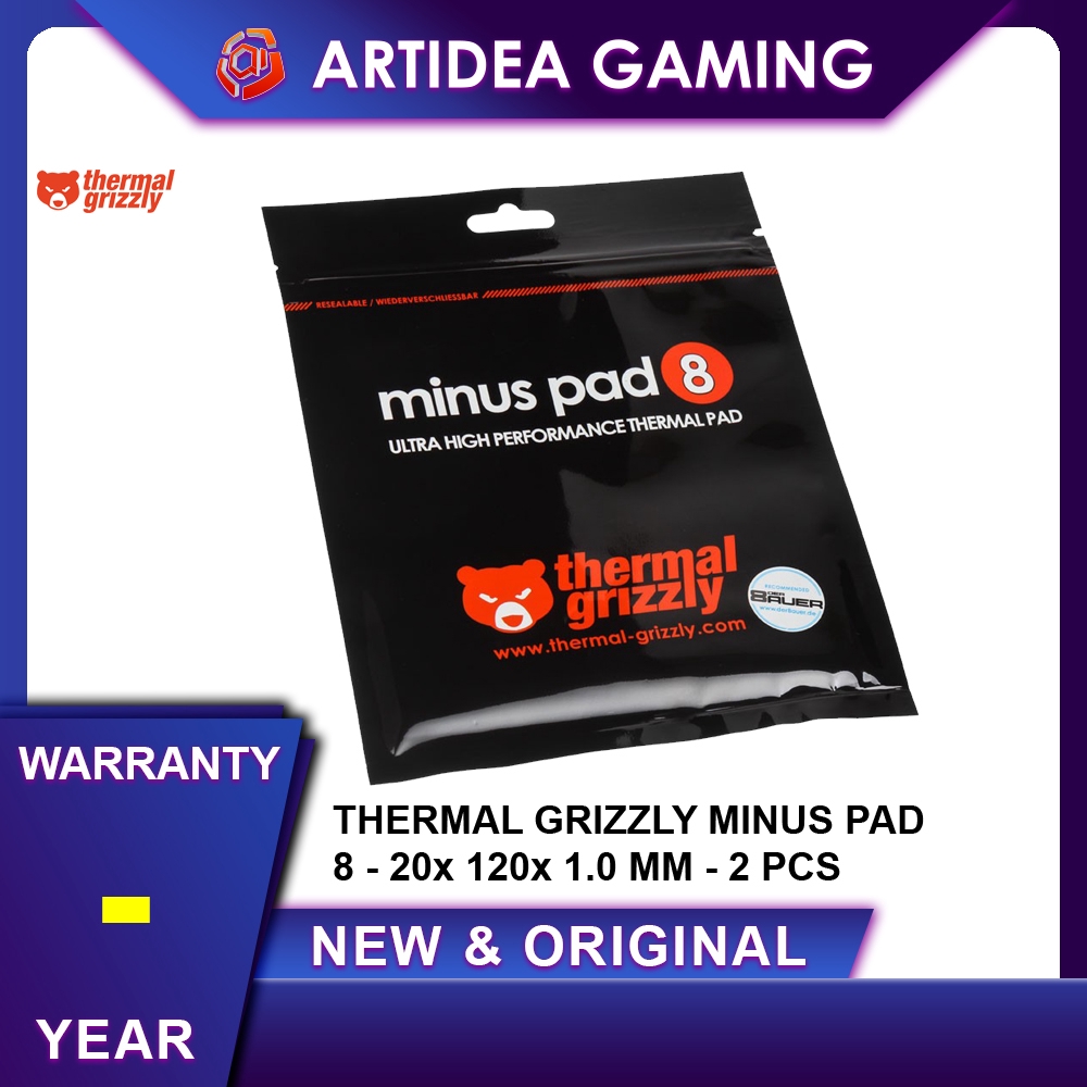 ^ THERMAL GRIZZLY MINUS PAD 8 20x 120x 1.0 MM 2 PCS TGMP812020
