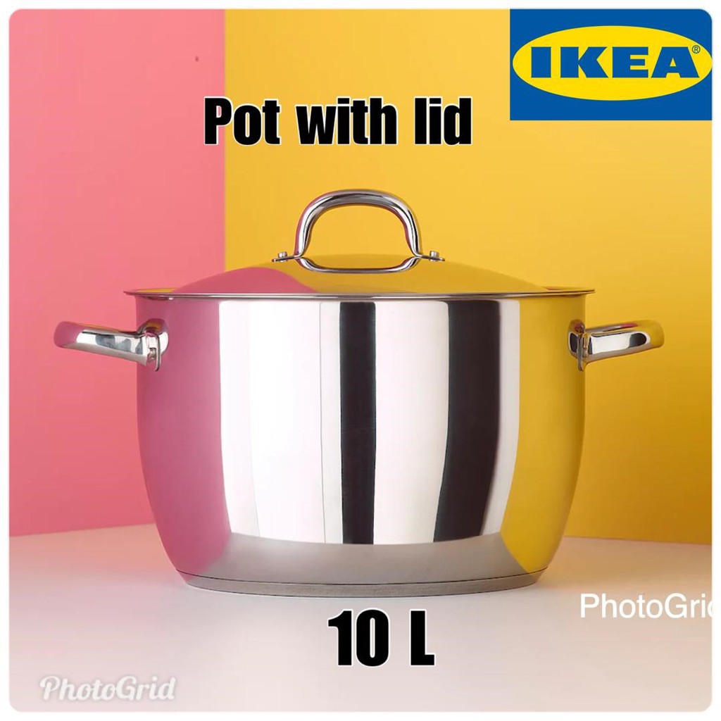 IKEA 365+ Stainless Steel Pot with lid Induction Hob Periuk, suitable