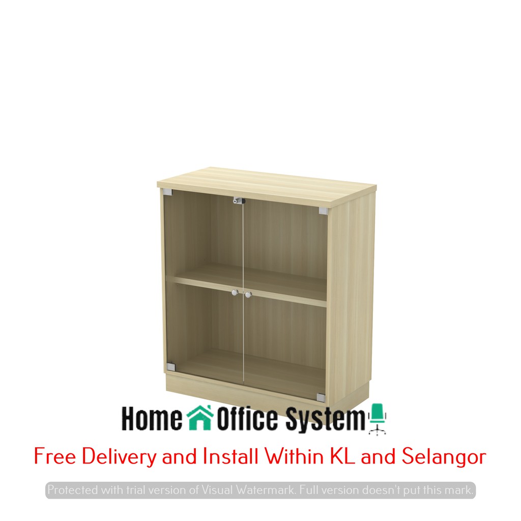 Swinging Glass Door Office (80cm x 40cm x 91cm) Home And