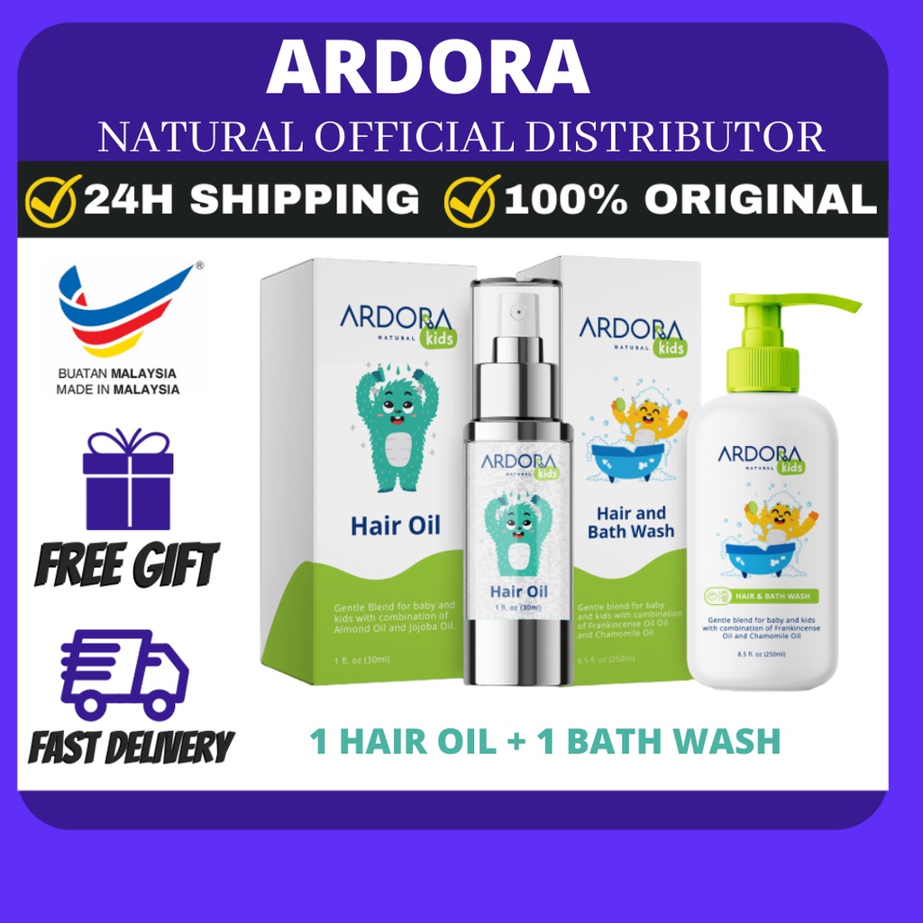 [READY STOCK +100 ORIGINAL HQ] ARDORA HAIR OIL BATH WASH NATURAL