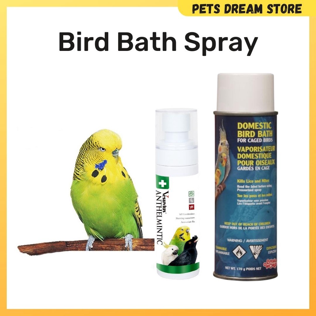 Living World Bird Bath spray for Caged Birds Domestic parrots kill Lice