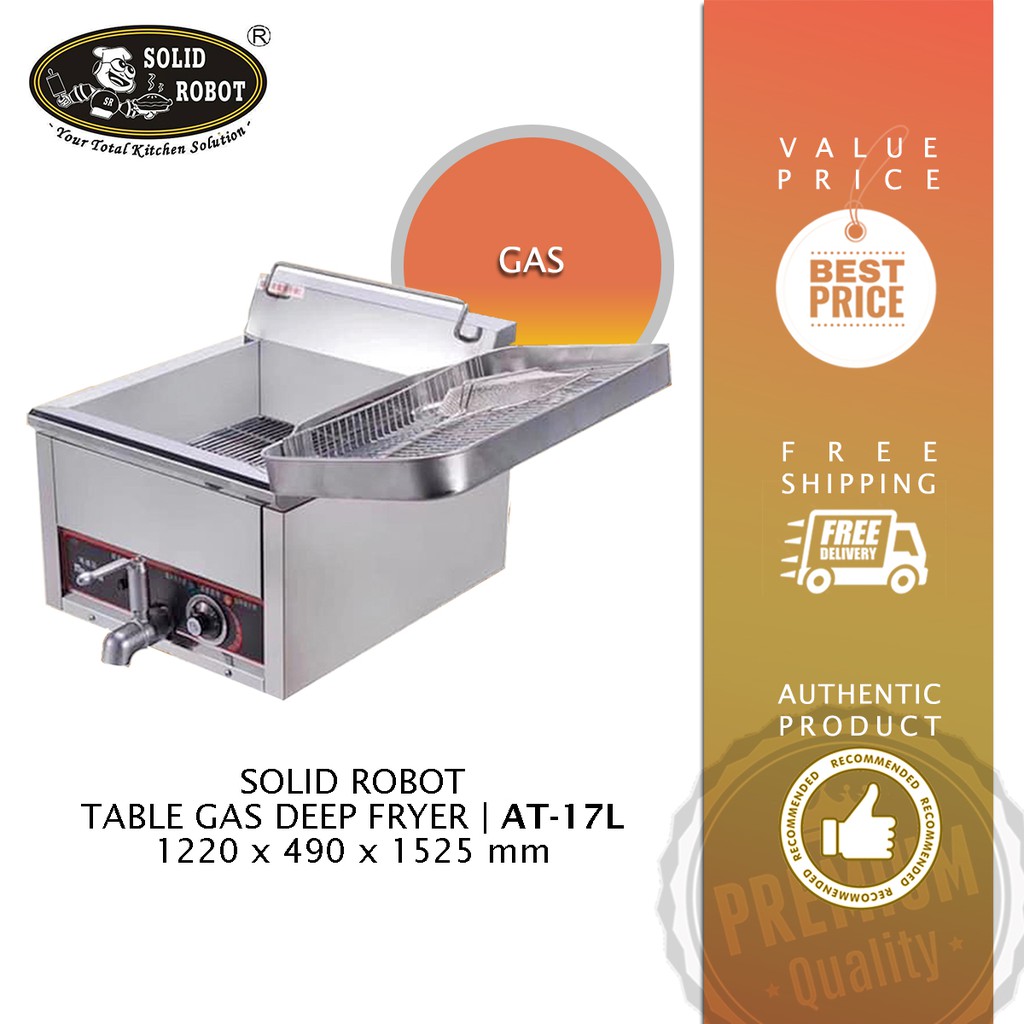 Solid Robot Table Top Gas Deep Fryer AT17L Shopee Malaysia