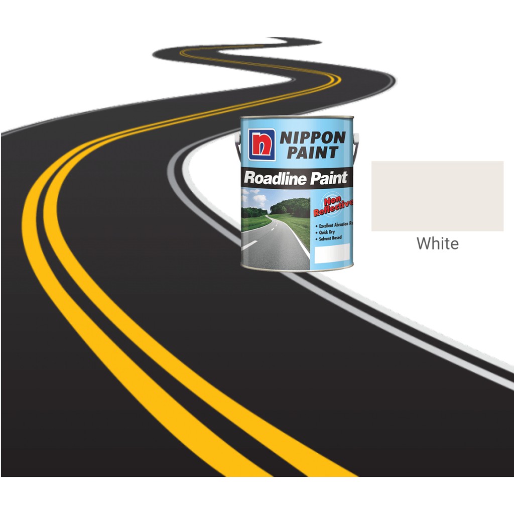 NIPPON ROADLINE PAINT (NONREFLECTIVE) 5 LITRE White PGMall
