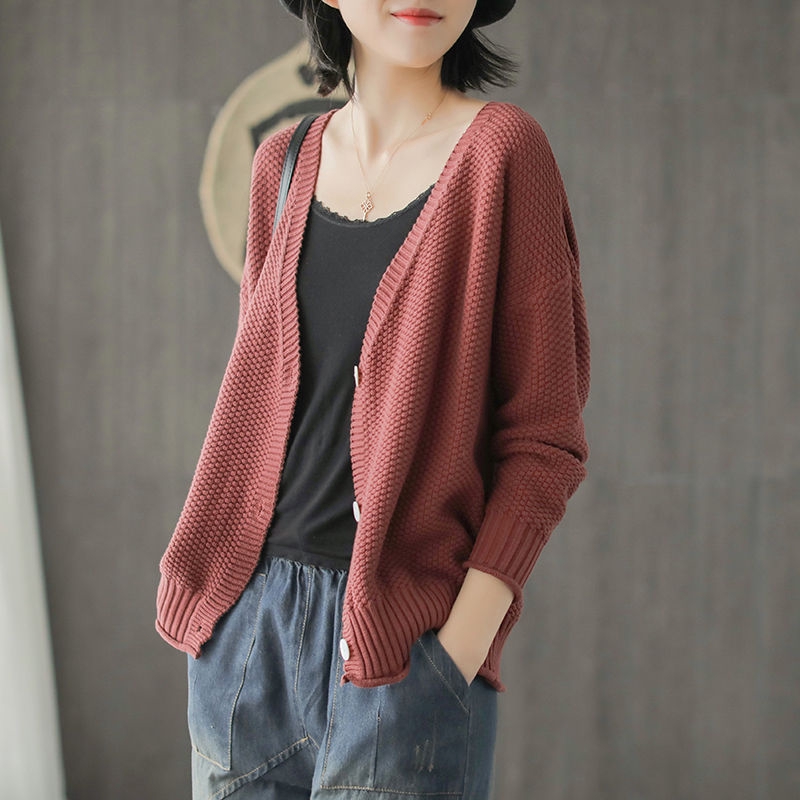 Cardigan Plus Size Sweater Korean Loose Button Sweaters