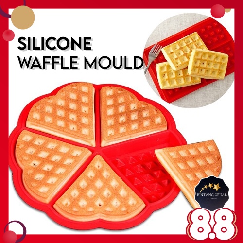 Love Shape Silicone Waffle Mold Air Fryer Oven Pan Baking Cookie Cake