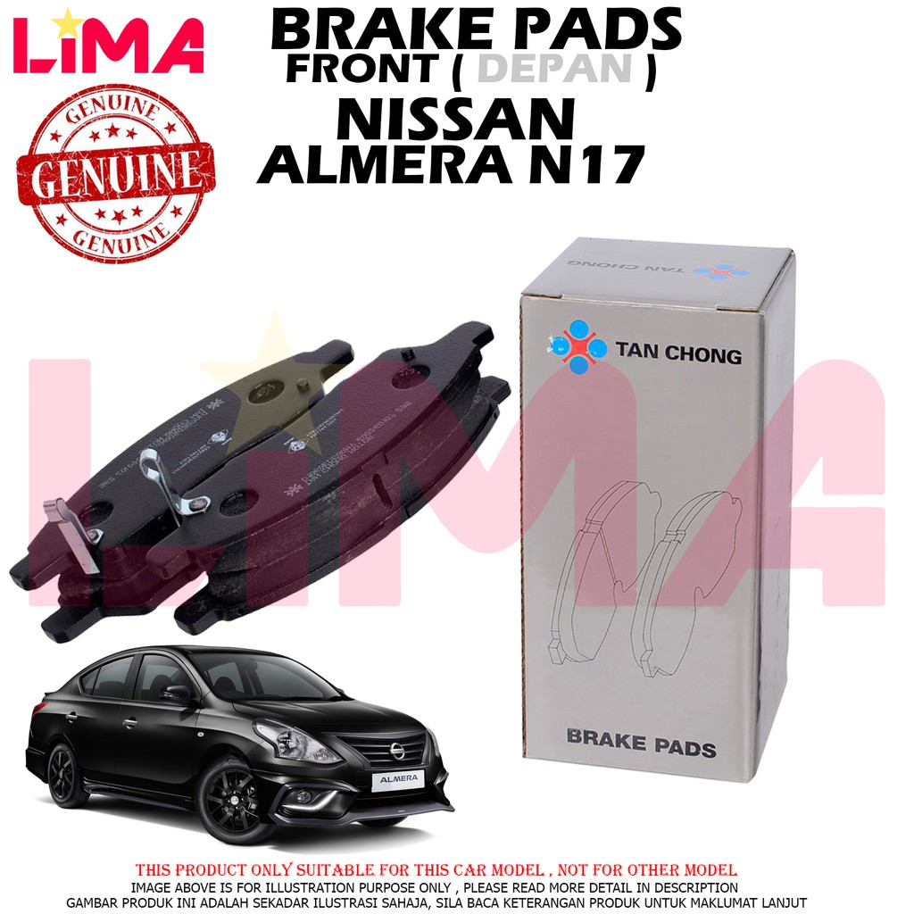 NISSAN ALMERA FRONT BRAKE PADS TAN CHONG *ORIGINAL* Shopee Malaysia