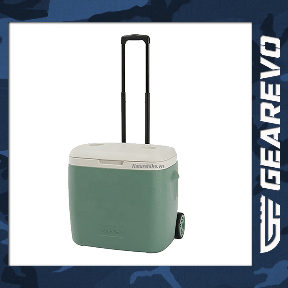 (New!) Naturehike Wheeled Cooler Box 28L, Green color (NH20SJ021