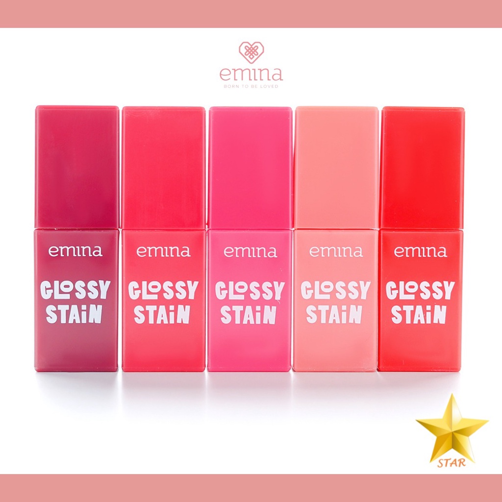 Original Emina Glossy Stain Lip Tint Lip Gloss 3 Gr Shopee Malaysia