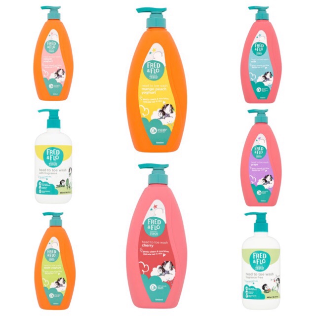 [Reay Stock]Tesco Fred & Flo Head to Toe Wash 1000ml (PUMP DISPENSER