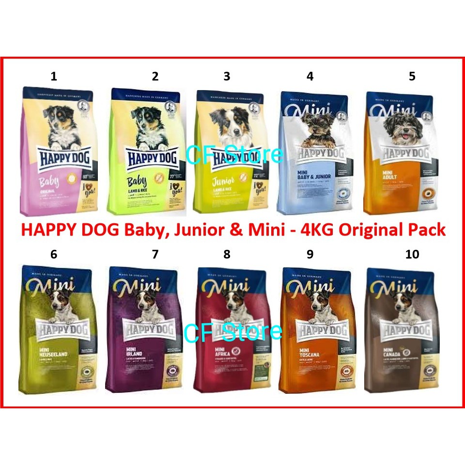 HAPPY DOG Puppy & Mini Series Dry Food 4KG Original Pack Shopee Malaysia