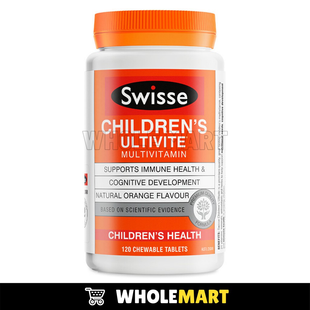 Swisse Children's Ultivite Multivitamin (120 Chewable Tables) Shopee