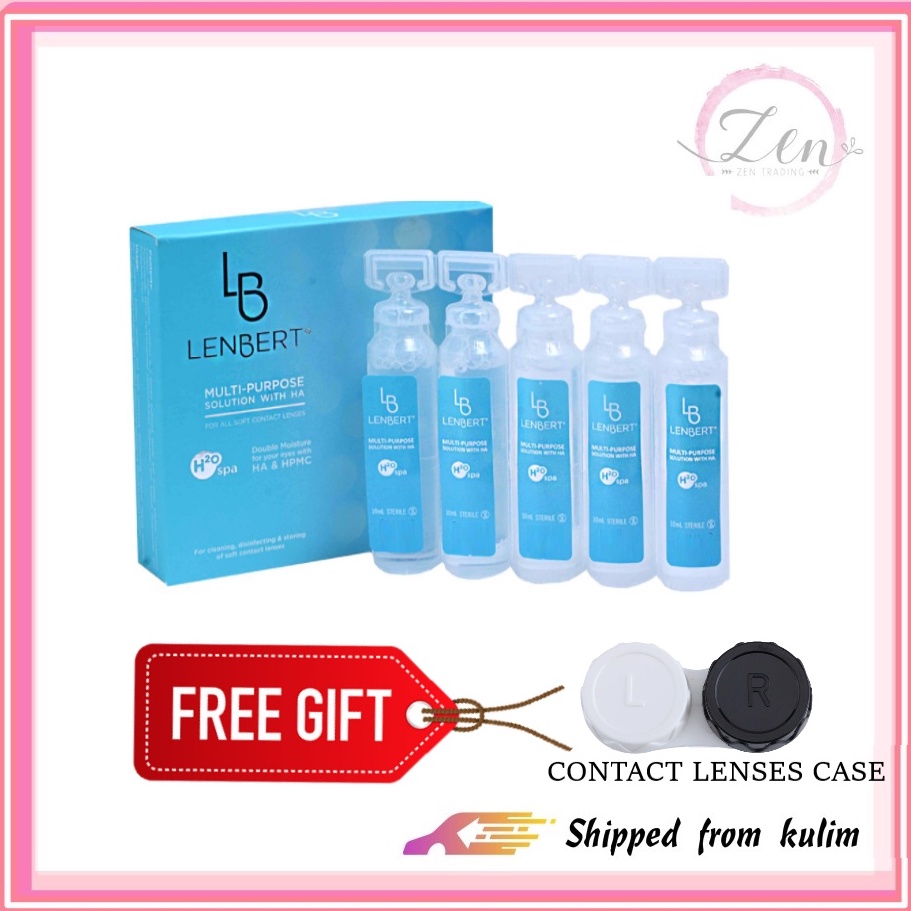 LENBERT Travel Pack Multi purpose solution & Contact Lenses Solution & Eye Solution 10mlx5 pcs