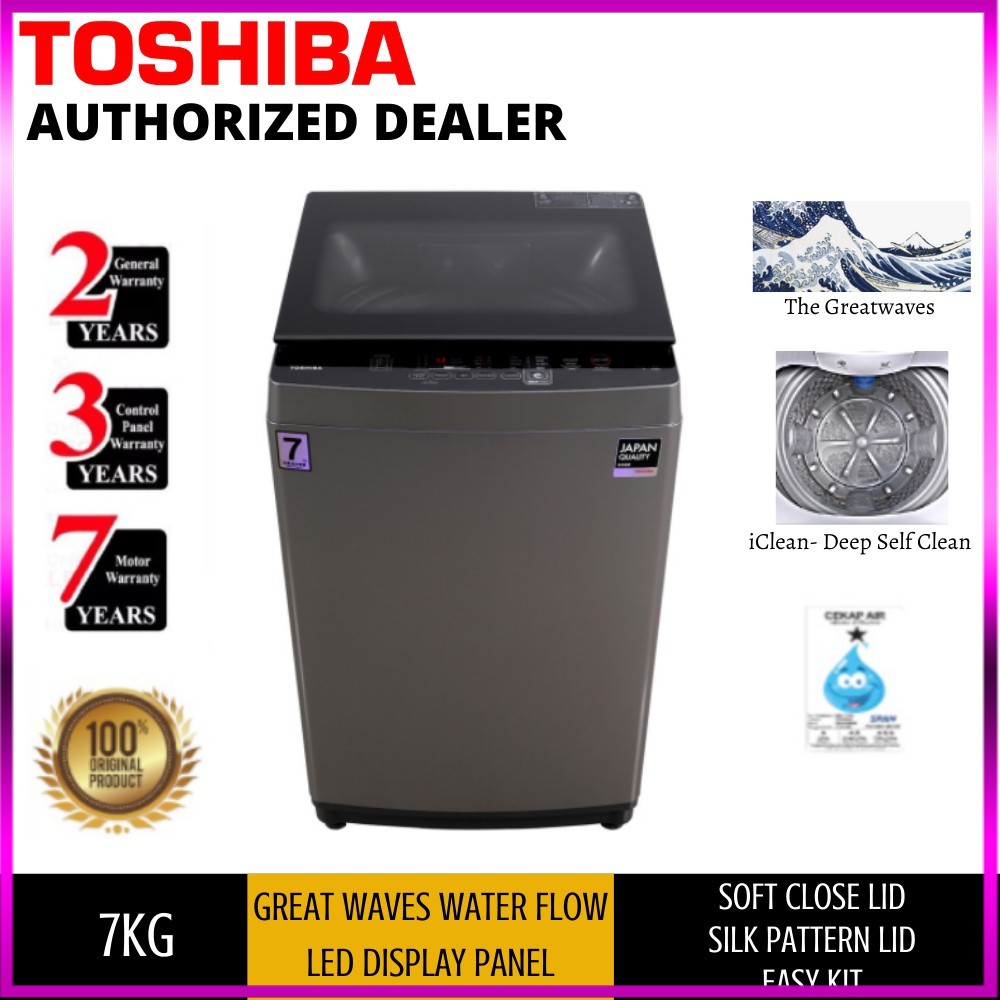 TOSHIBA AUTO WASHING MACHINE 7KG AWJ800AM Shopee Malaysia