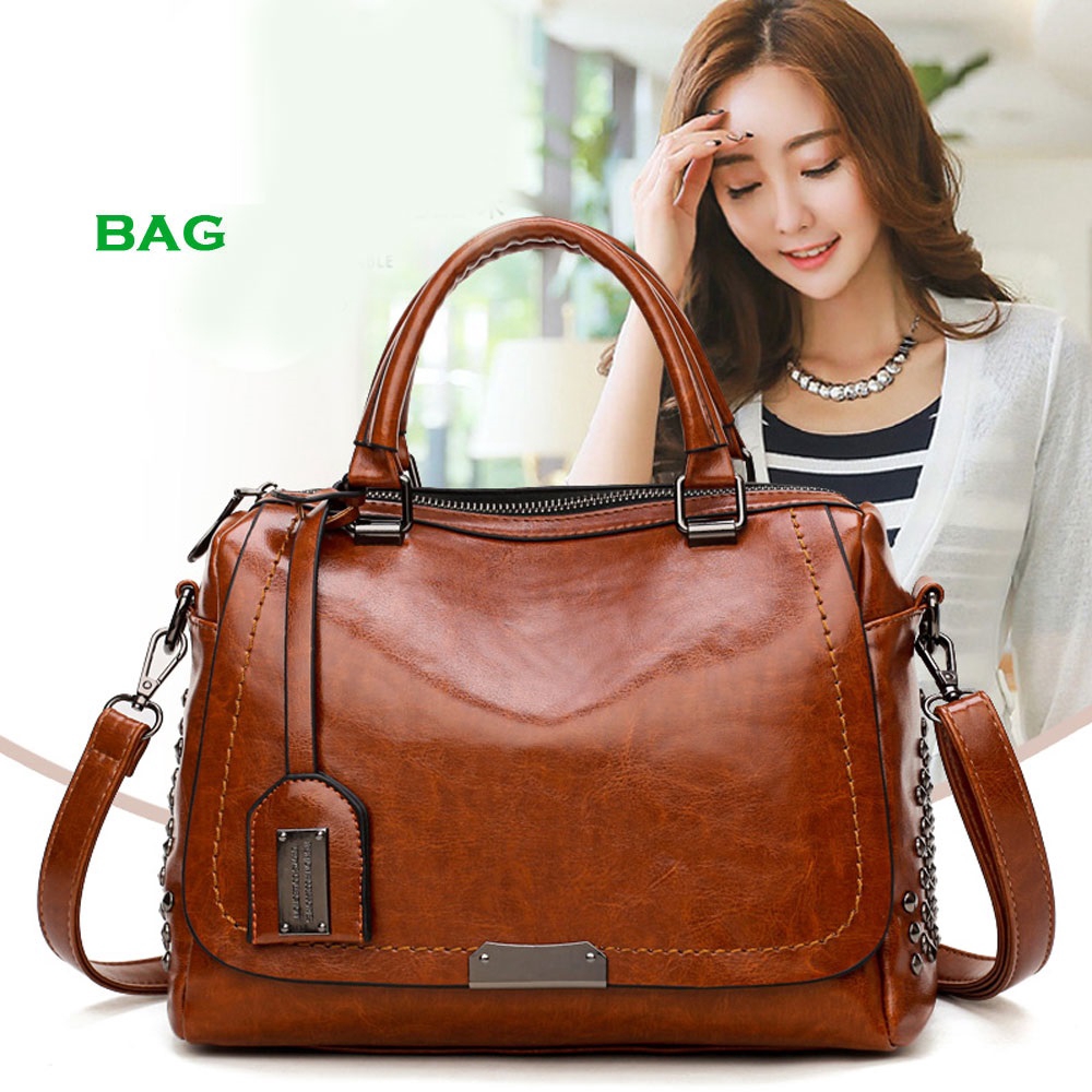 Korean Version Rivet Women Stylish fashion handbags designer Brand