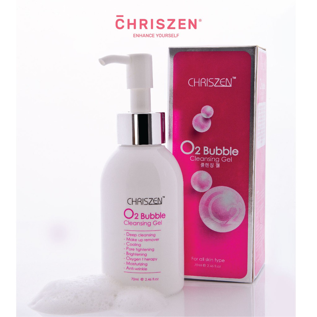 Chriszen O2 Bubble Cleansing Gel (70ml) + Ampoule (13ml) PGMall