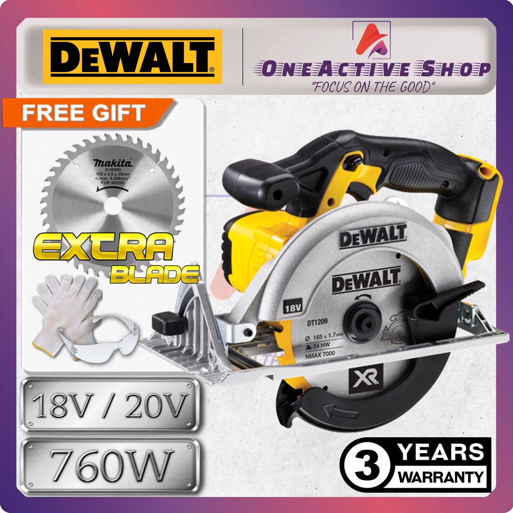 (18V/20V) DEWALT 6 1/2" Cordless 165mm Circular Saw DCS391 3 Years