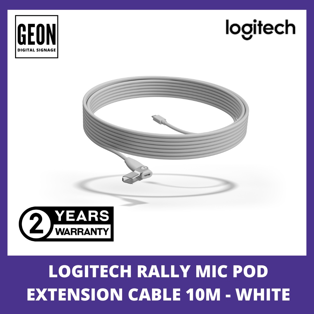 LOGITECH Rally Mic Pod Extension Cable 10Meter White (952000047) 2